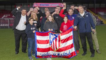 La peña del Atlético en Düsseldorf: "Vamos a por esta Champions"