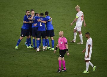 3-0. Ciro Immobile celebra el tercer gol.