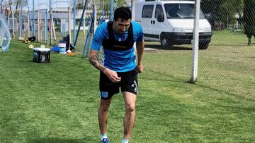 Marcelo Díaz, diferenciado en la vuelta al trabajo de Racing