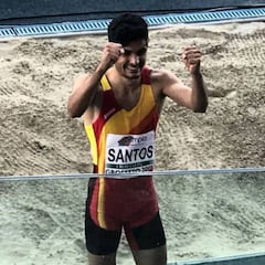 Héctor Santos, bronce europeo júnior en longitud... ¡con 7,96!