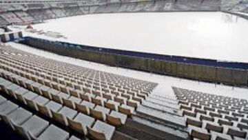 <b>SE PODRÁ JUGAR. </b>Aunque el aspecto que ayer tenía el estadio Zorrilla era para temerse lo peor, finalmente la nieve fue retirada a última hora y el partido se podrá jugar sin ningún problema.