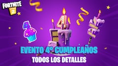Evento Cuarto Cumpleaños de Fortnite: fechas, misiones y recompensas
