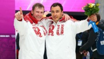 Los rusos Zubkov y Voevoda, campeones olímpicos.