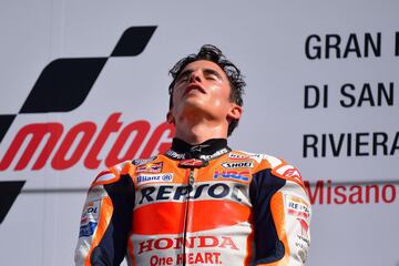 El piloto español aguntó toda la carrera detrás de Quartararo y le superó en la última vuelta. Con esta victoria Márquez se pone a 93 puntos de distancia con el segundo clasificado de la general. 
