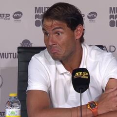Nadal, molesto por una pregunta sobre la diferencia salarial entre hombres y mujeres en el tenis
