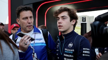 Formula One F1 - Las Vegas Grand Prix - Las Vegas Strip Circuit, Las Vegas, Nevada, United States - November 21, 2024 Williams' Franco Colapinto before practice REUTERS/Mike Blake