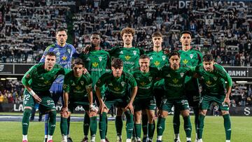 La formación del Albacete ante el Castellón.