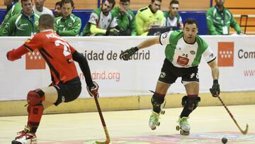 Los verdiblancos de Alcobendas en un partido de Copa ante el Reus.