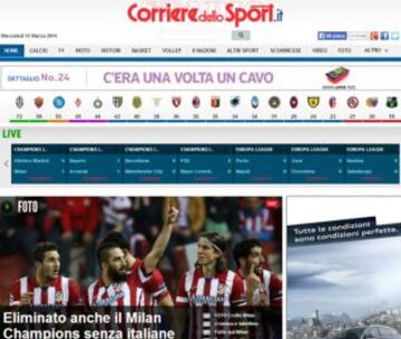 Portadas de la prensa extranjera