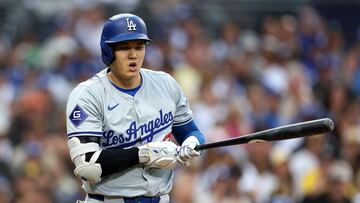 SAN DIEGO, CALIFORNIA - MAY 11: Shohei Ohtani #17 of the Los Angeles Dodgers at bat during a game against the San Diego Padres at Petco Park on May 11, 2024 in San Diego, California.   Sean M. Haffey/Getty Images/AFP (Photo by Sean M. Haffey / GETTY IMAGES NORTH AMERICA / Getty Images via AFP)