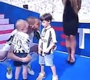 Bonucci's Torino-supporting son pouts in Juventus shirt