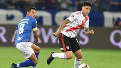 Jorge Carrascal, una de las figuras de River Plate ante Cruzeiro por Copa Libertadores.