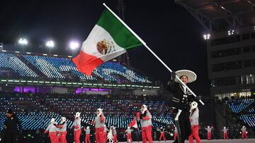 México fue la delegación 19 en desfilar en la ceremonia inaugural de PyeongChang 2018