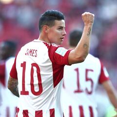 James Rodríguez anota un golazo en la victoria de Olympiacos