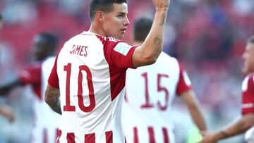 El colombiano abrió el resultado en el triunfo 2-0 de Olympiacos ante Laima.