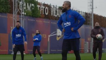 La acción de Vidal que provocó las risas de Messi y Griezmann