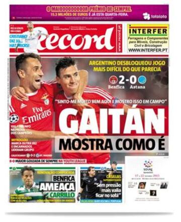 Portadas de la prensa deportiva