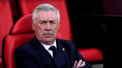 Soccer Football - LaLiga - Rayo Vallecano v Real Madrid - Campo de Futbol de Vallecas, Madrid, Spain - February 18, 2024 Real Madrid coach Carlo Ancelotti before the match REUTERS/Ana Beltran