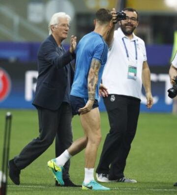 El actor norteamericano en San Siro.