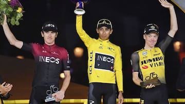 Egan Bernal, campe&oacute;n del Tour