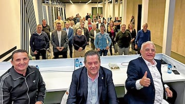 Bernabé Cano, Tomás Roncero y San Martín, en La Nucía.