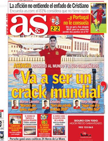 "Asensio será un crack mundial"