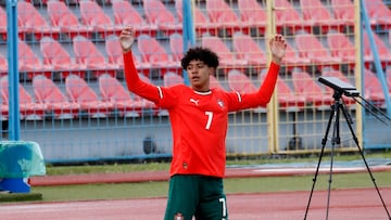 CAKOVEC (Croatia), 18/05/2025.- Cristiano Ronaldo Junior of Portugal reacts during the Vlatko Markovic International Tournment under-15 final soccer match between Portugal and Croatia in Cakovec, Croatia, 18 May 2025. (Croacia) EFE/EPA/ANTONIO BAT