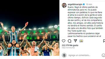 Con este emotivo video la selección argentina le rinde homenaje a Ángel Di María