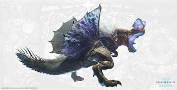 Anjanath Fulgúreo | Subespecie de Anjanath capaz de fortalecer su mandíbula y membrana dorsal con electricidad.