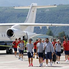 El Atleti llega a Brunico, el cuartel general para la Supercopa