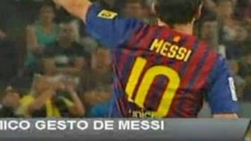 Gesto despectivo de Messi a Mou tras conseguir el 3-2