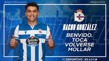 El fichaje de Nacho Gonz&aacute;lez por el Depor ya es oficial