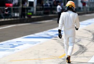 El McLaren de Alonso se paró en la Q2.