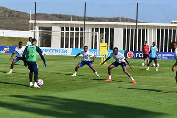 Los jugadores de la Liga BetPlay tuvieron su último entrenamiento con la Selección Colombia en la Sede Deportiva de la FCF en Barranquilla.