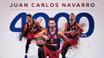 Juan Carlos Navarro alcanza los 4.000 puntos en la Euroliga.