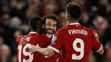 Mané, Salah y Firmino.