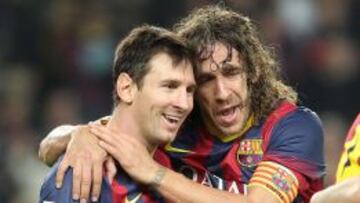 Messi se mostró sincero al hablar de Puyol, su capitán desde que está en el Barcelona.