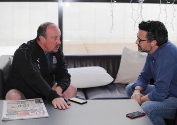 Benítez, durante un momento de la entrevista con As.