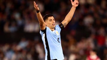 Soccer Football - World Cup - South American Qualifiers - Uruguay v Paraguay - Estadio Centenario, Montevideo, Uruguay - September 6, 2024 Uruguay's Luis Suarez reacts REUTERS/Mariana Greif