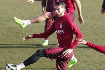 Yannick Carrasco, pictured in yesterday's session