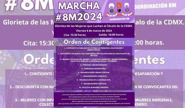 Marcha Día de la Mujer CDMX: contingentes, horarios y puntos de reunión este 2024
