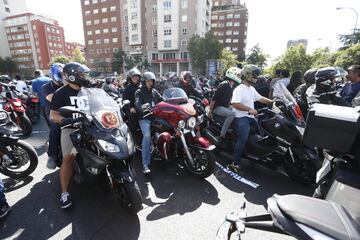 El homenaje motero al Maestro Ángel Nieto en Madrid