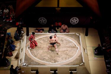 Vista general durante el octavo combate entre Shodai y Churanoumi.