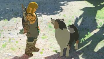 The Legend of Zelda: Tears of the Kingdom acariciar perros