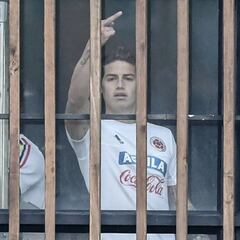 James in a spot of bother for one-fingered salute to press