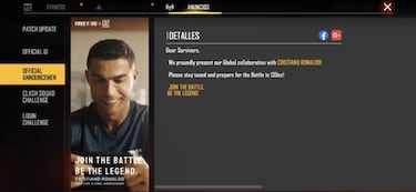 Cristiano Ronaldo se alista en Free Fire: colaboración confirmada