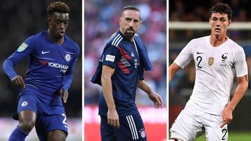 Callum Hudson-Odoi, Franck Ribery y Benjamin Pavard.