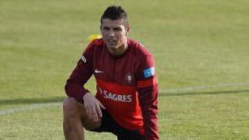 Cristiano no se entrenó con el grupo.