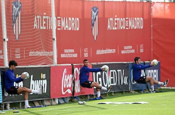 El primer entrenamiento del Atleti tras el parón