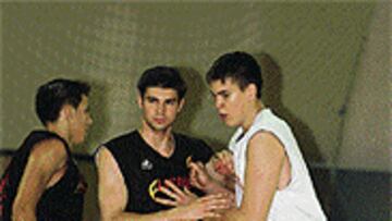 <b>PROMESAS. </B/>Jan Martín (izquierda) y Marc Gasol, en la selección júnior.